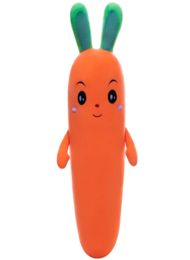 OUKEYI Carrot Hugging Pillow,27.5inch/70cm Cartoon Smile Carrot Plush Toy，Cute Carrot Shape Pillow Stuffed Carrot Toy Soft Carrot Doll for Kids Girls GIF (Smile), Orange - Image 1
